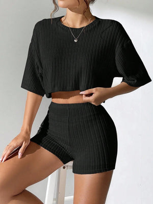 Liber Spring Women's Solid Color Solid Color 2-piece Sets