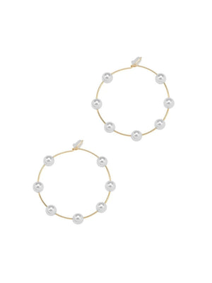 Exaggerated And Unique Round Pearl Earrings