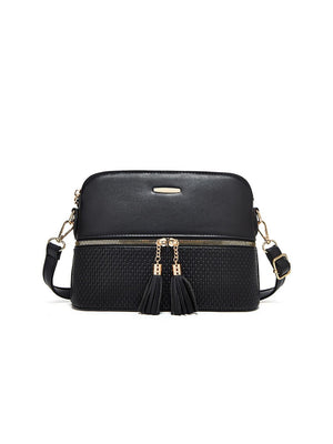 3-piece Plaid Embossed Tote Bag Set