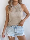 Halter Hollow Vacation Jacket Camisoles
