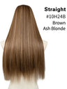 U-shaped Half-head Wig With Seamless Hair Extensions, One-piece Long Straight Wig