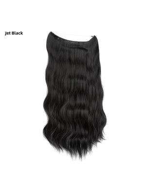 One-piece Hairpiece, Long Wavy Curls, Seamless Synthetic Fiber Wig
