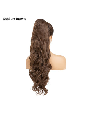 Water Ripple Drawstring Style High-temperature Synthetic Fiber Long Curly Hair