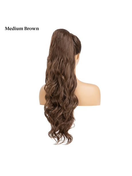 Water Ripple Drawstring Style High-temperature Synthetic Fiber Long Curly Hair