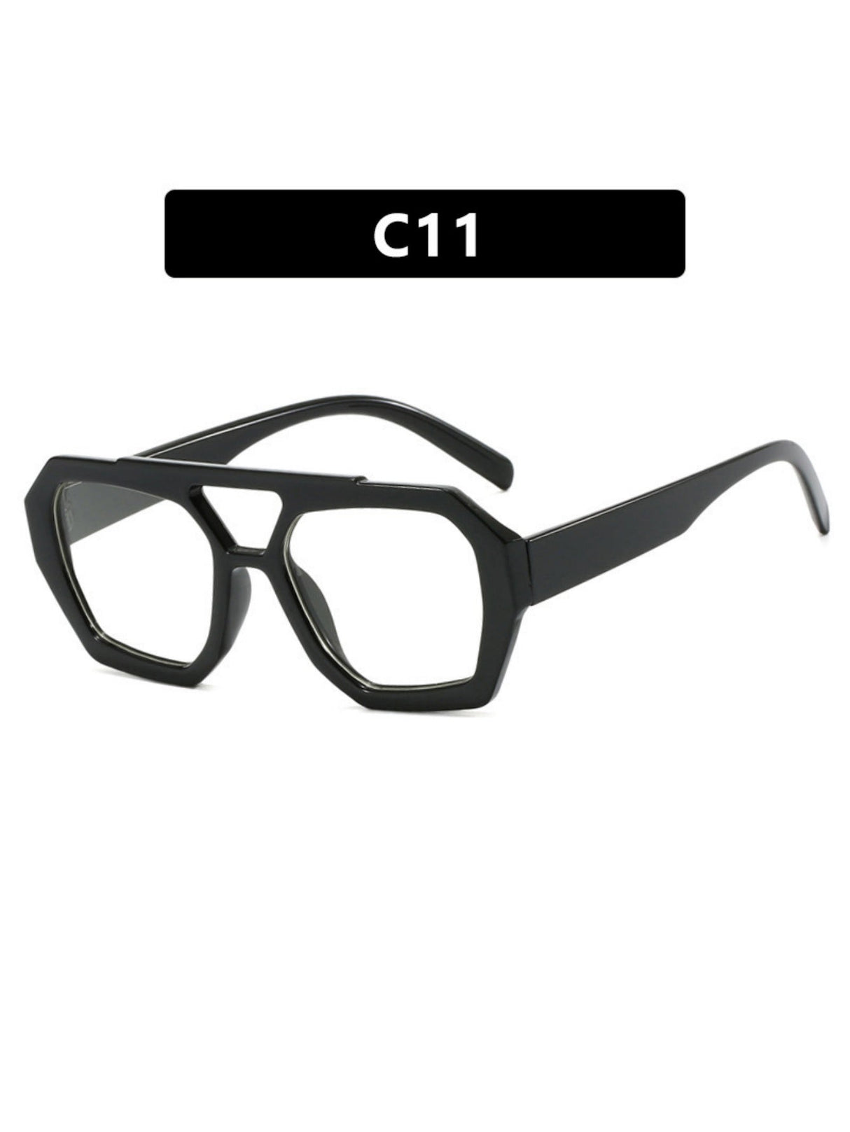 Double-bridge Irregular Leopard Print Sunglasses