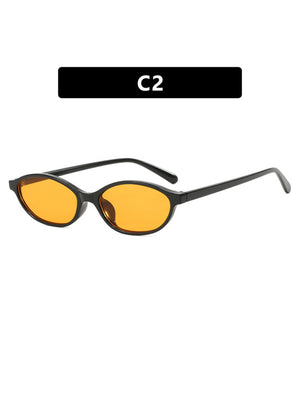 Oval-shaped Small-framed Sunglasses