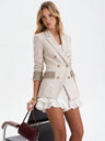 Buttons Color Blocking Blazers
