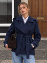 Suit Collar Solid Color Trench Coats
