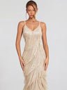 Sleeveless Sexy Banquet Camisoles Tassel Maxi Dresses