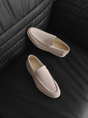 Solid Color Slip-on Loafers