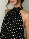 Chiffon Ruffle Halter Neck And Backless Mini&Short Dresses