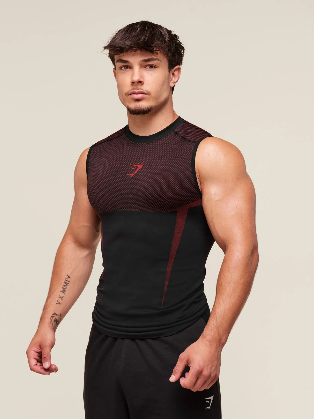 GYMSHARK Fitness Stretch Breathable Tight Tank Tops