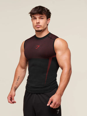GYMSHARK Fitness Stretch Breathable Tight Tank Tops