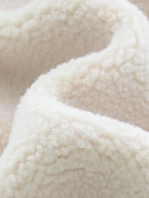 Baseball Uniform Contrasting Colors Splicing Fleece Lined Loose Jackets