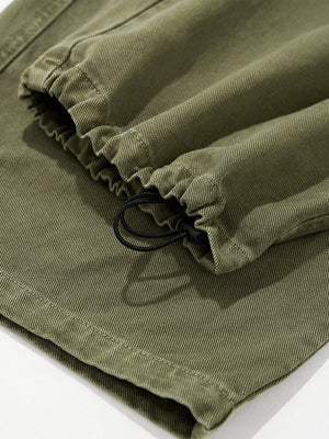 Liber Autumn Neutral wear Solid Color Cargo Trousers