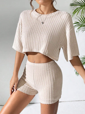 Liber Spring Women's Solid Color Solid Color 2-piece Sets