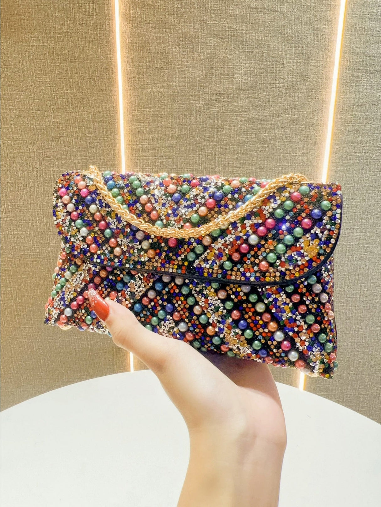 Liber Four Seasons ACC Diamond Pearl Underarm Bag