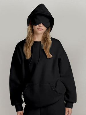 Liber Summer Women's Pocket Solid Color Sweatshirts&Hoodies