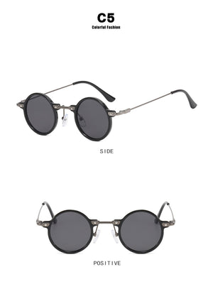 Lunettes de soleil rondes style hip-hop à monture fine