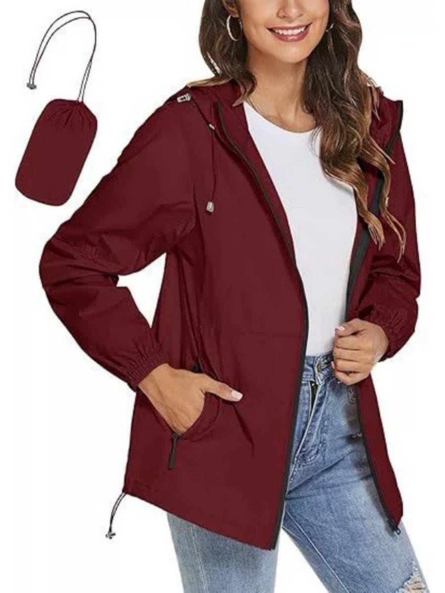 Hooded Waterproof Light Portable Raincoat Windproof Windbreaker