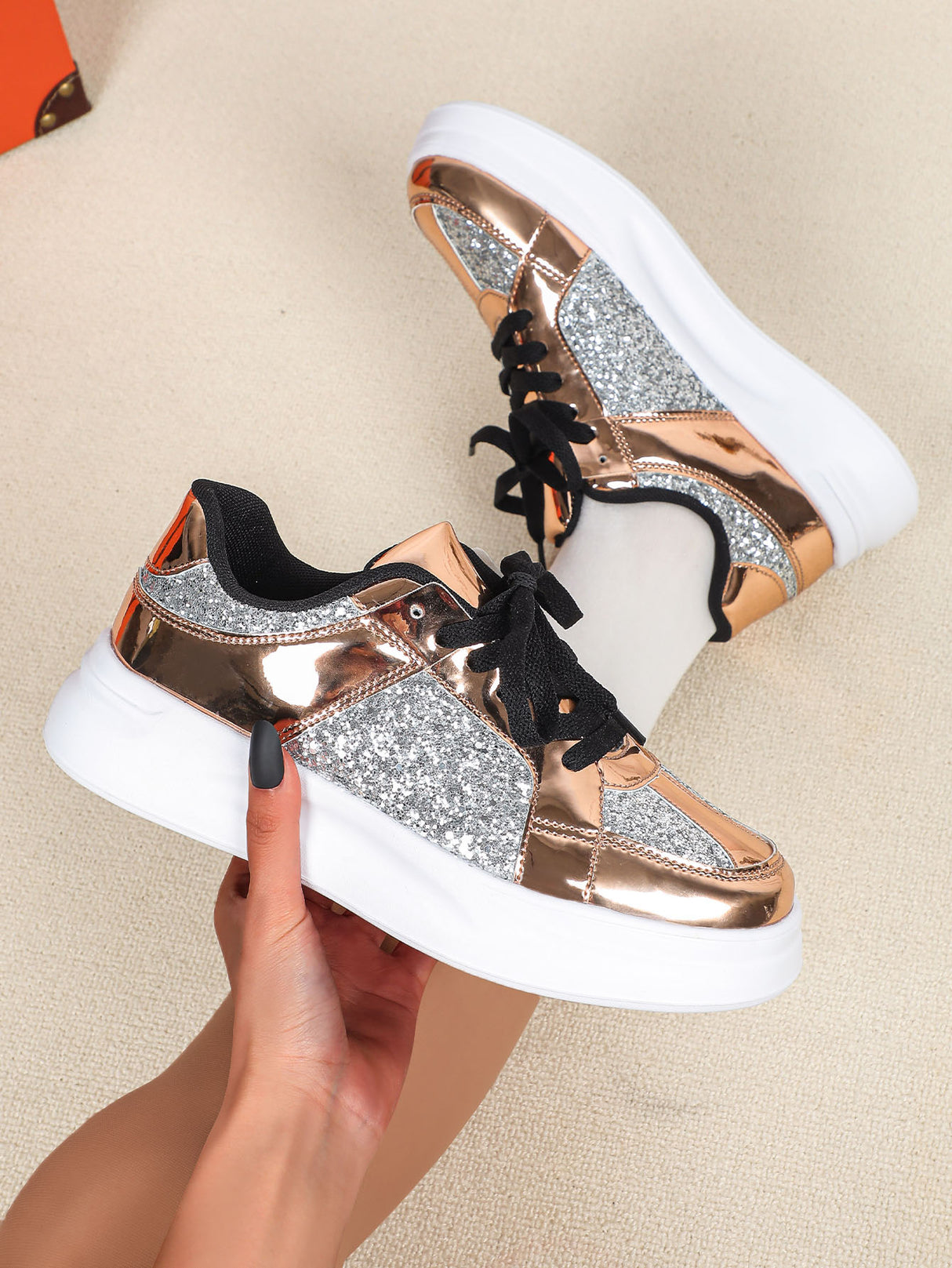 Sequined Women's Sneakers