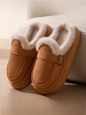 Solid Color Thick-soled Slippers