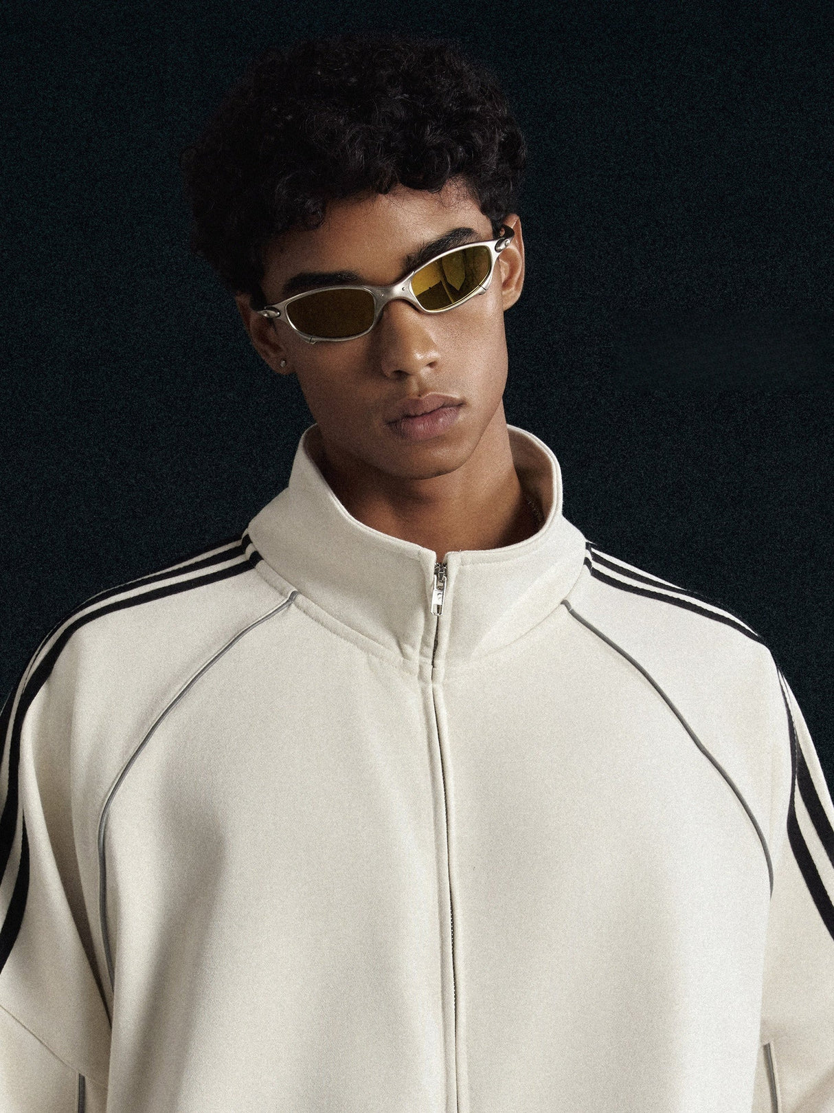 Reflective Stripes Cardigan Sweatshirts&Hoodies Tracksuit