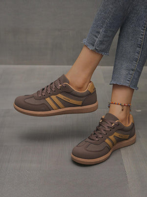 Retro Color-blocked German Training Shoes And Sneakers