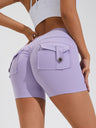 Bare-feel Pocket High-waisted, Tummy-flattening, And Butt-lifting Yoga Shorts