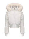 Large Fur Collar Hooded Pockets Short Waist Down Jacket