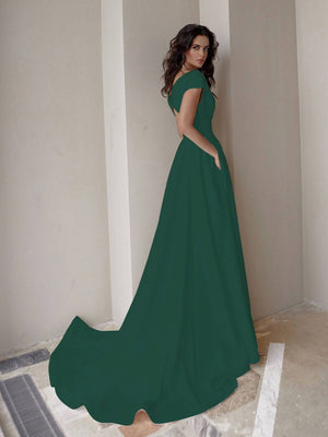 Slit Big Swing Formal Dress Maxi Dresses