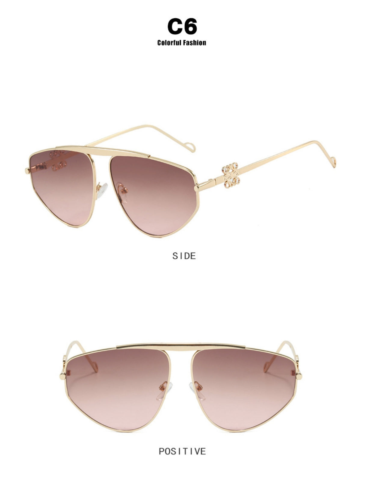 Frameless Aviator Sunglasses