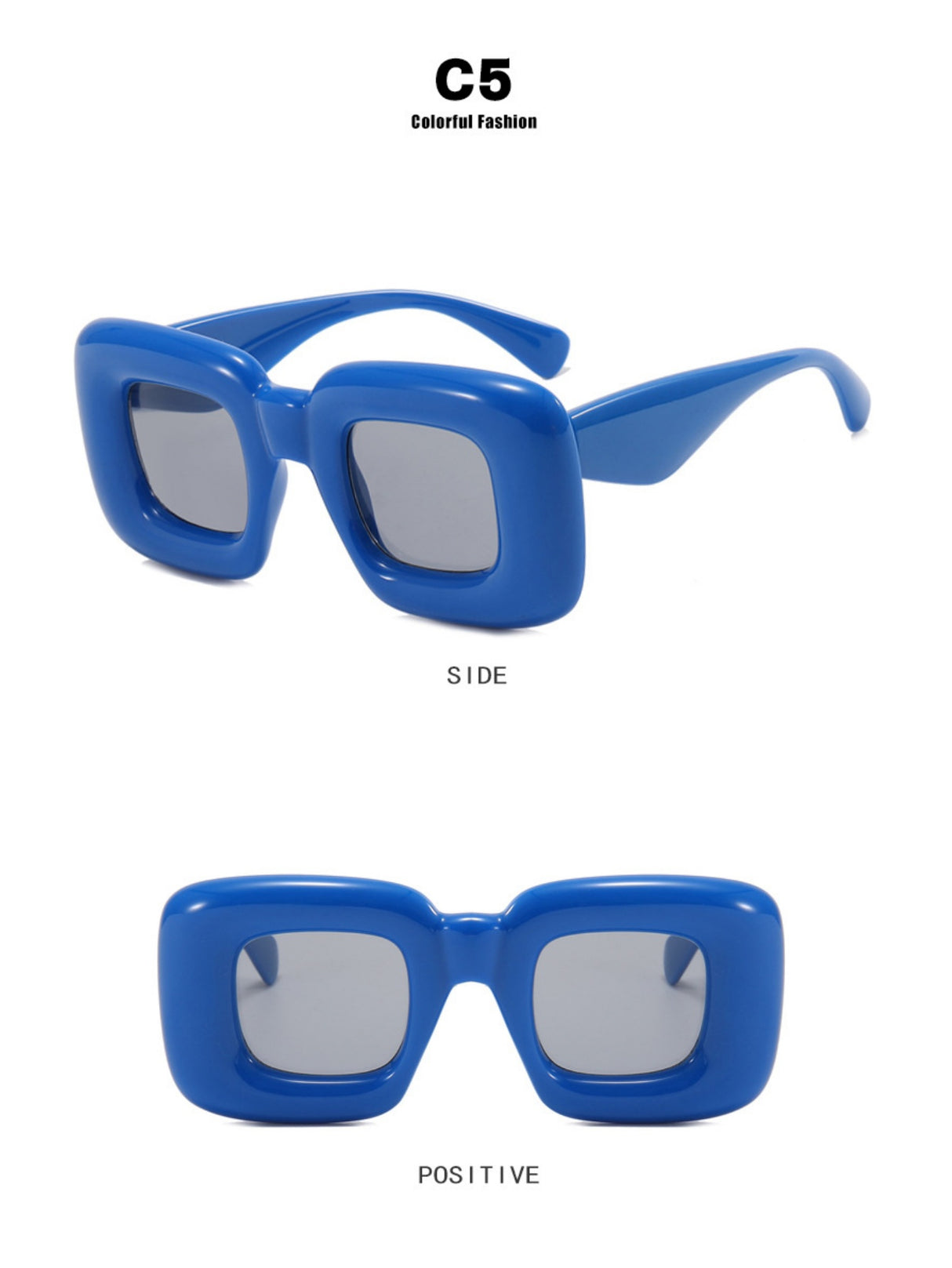 Irregular Full-rim Square Fashion Glasses