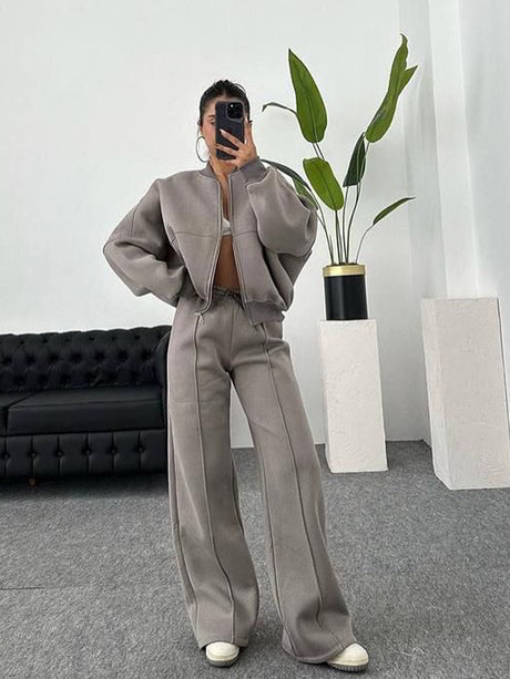 American-style Autumn/winter Cardigan Sportswear For Women