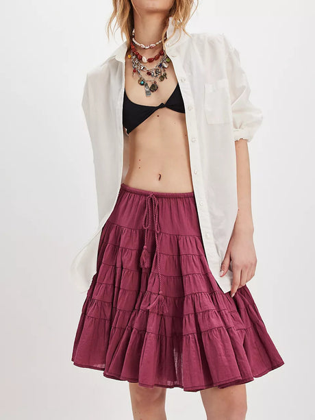 Multi-story Straps Sweet Short Skirt