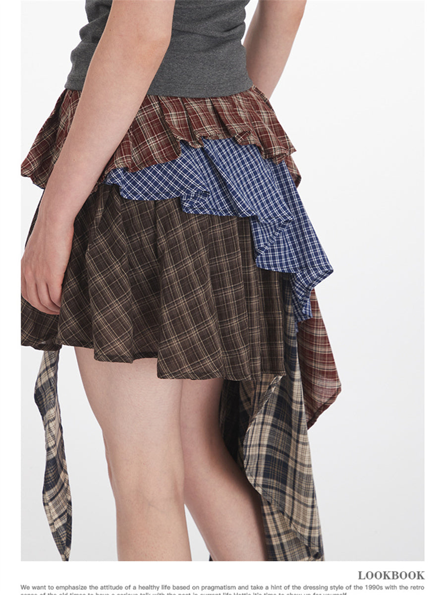Liber Summer Women's Plaid Skirts