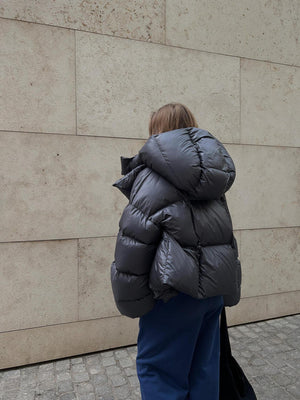 Trendy Puffer Jacket/Padded Coat - Street Style Short Hooded Puffer Jacket