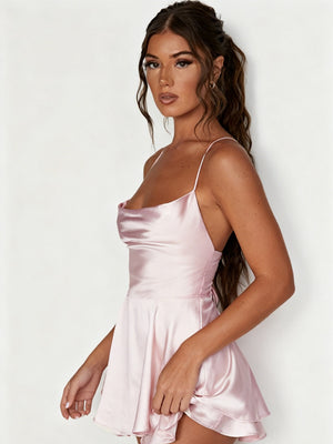 Halter Bandage Mini&Short Dresses