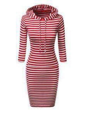 Long Bodycon Long Sleeve Dress Hoodies