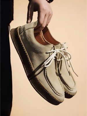 Outdoor Suede Lace-up Flat Shoes