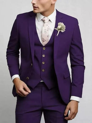 Slim-fit Wedding Suit 3-piece Sets Set