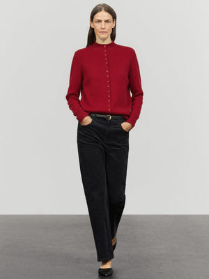 100% Cashmere Turtleneck Cardigan
