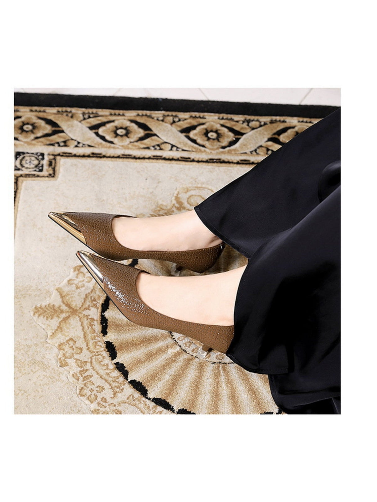 Liber Spring and Autumn Metal Women's High Heels