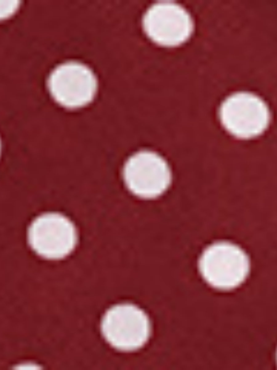 Lace-up Zipper, Polka Dots Polka Dots Maxi Dresses