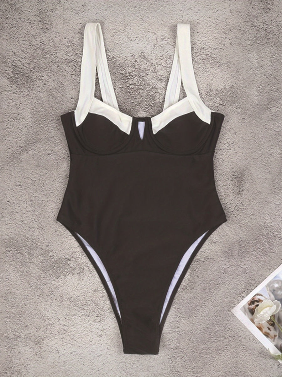 Black And White Contrast One-pieces