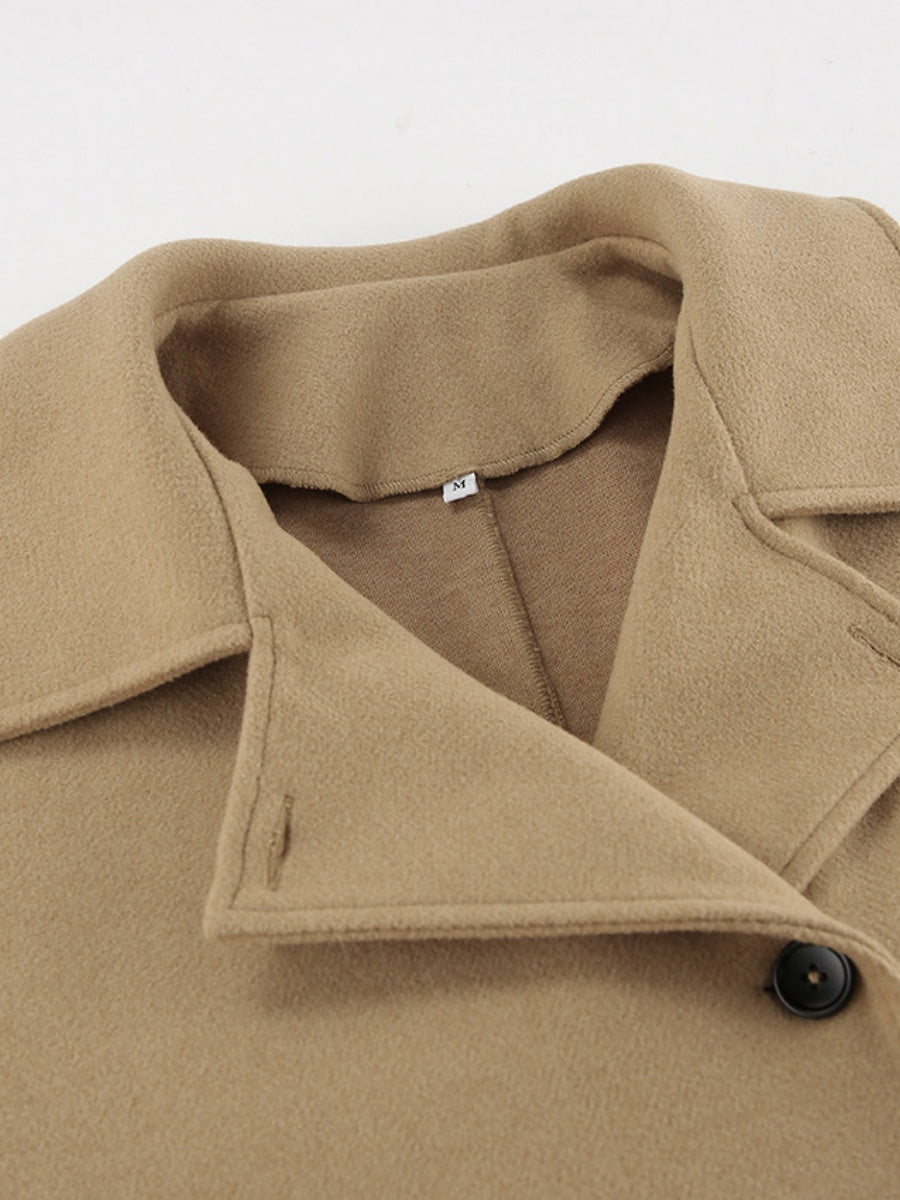 Liber Autumn Women's Woolen coat Solid Color Coats
