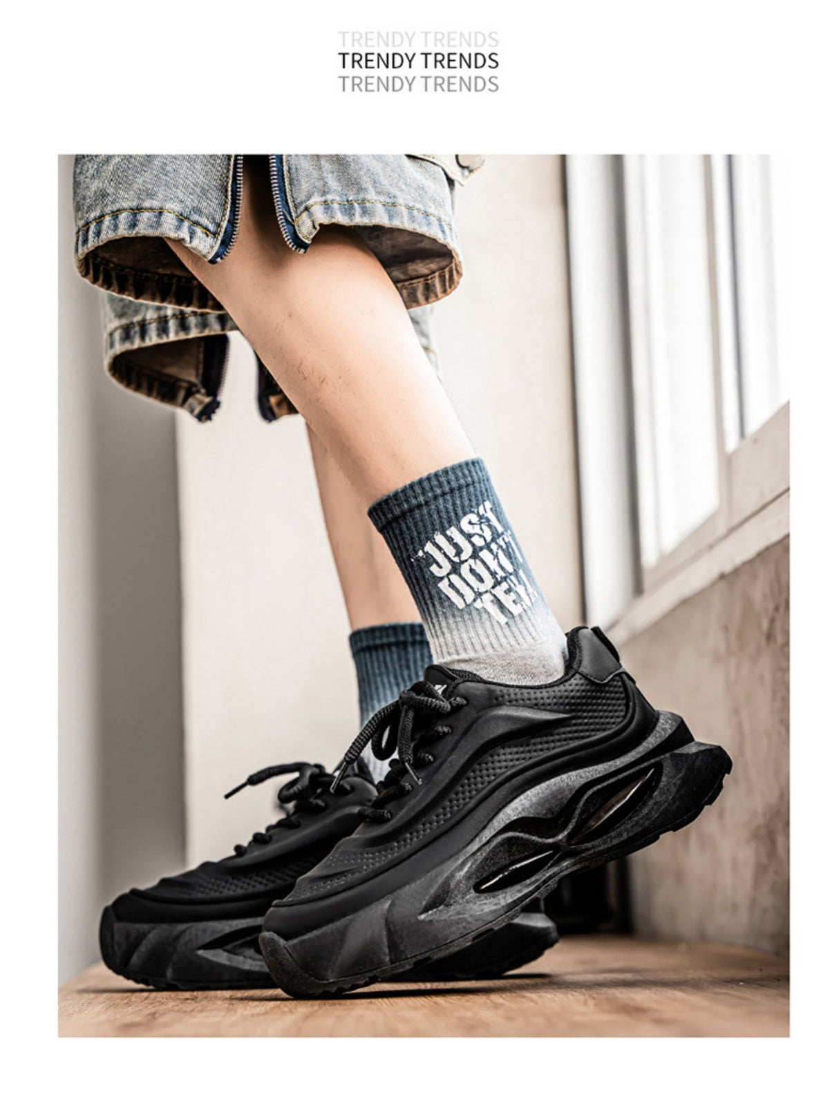 Liber Four Seasons Colorblock Thick-soled Men's Casual Sports Shoes