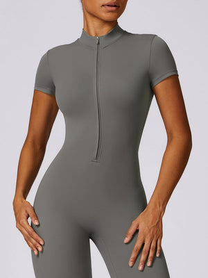 Short-sleeved High Elastic Waist Slimming And Shaping Yoga Fitness Outdoor Jumpsuits/pants