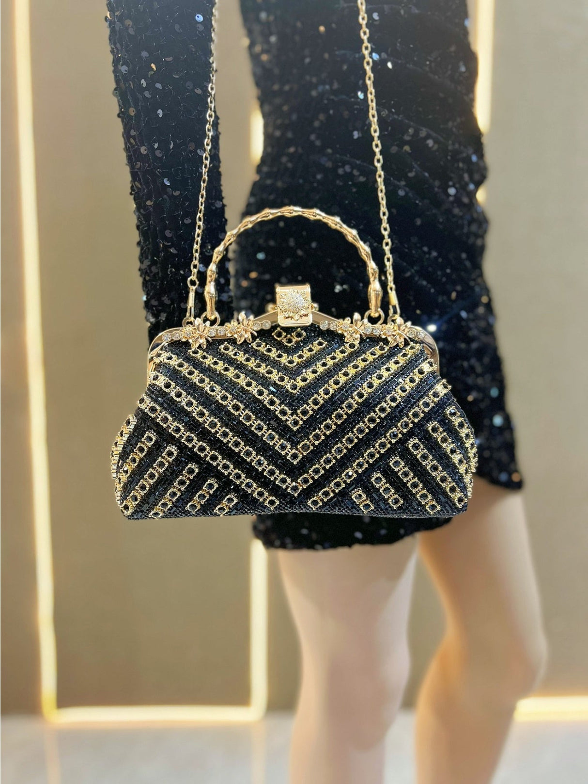 Liber Four Seasons ACC Rivet Diamond Shell Bag