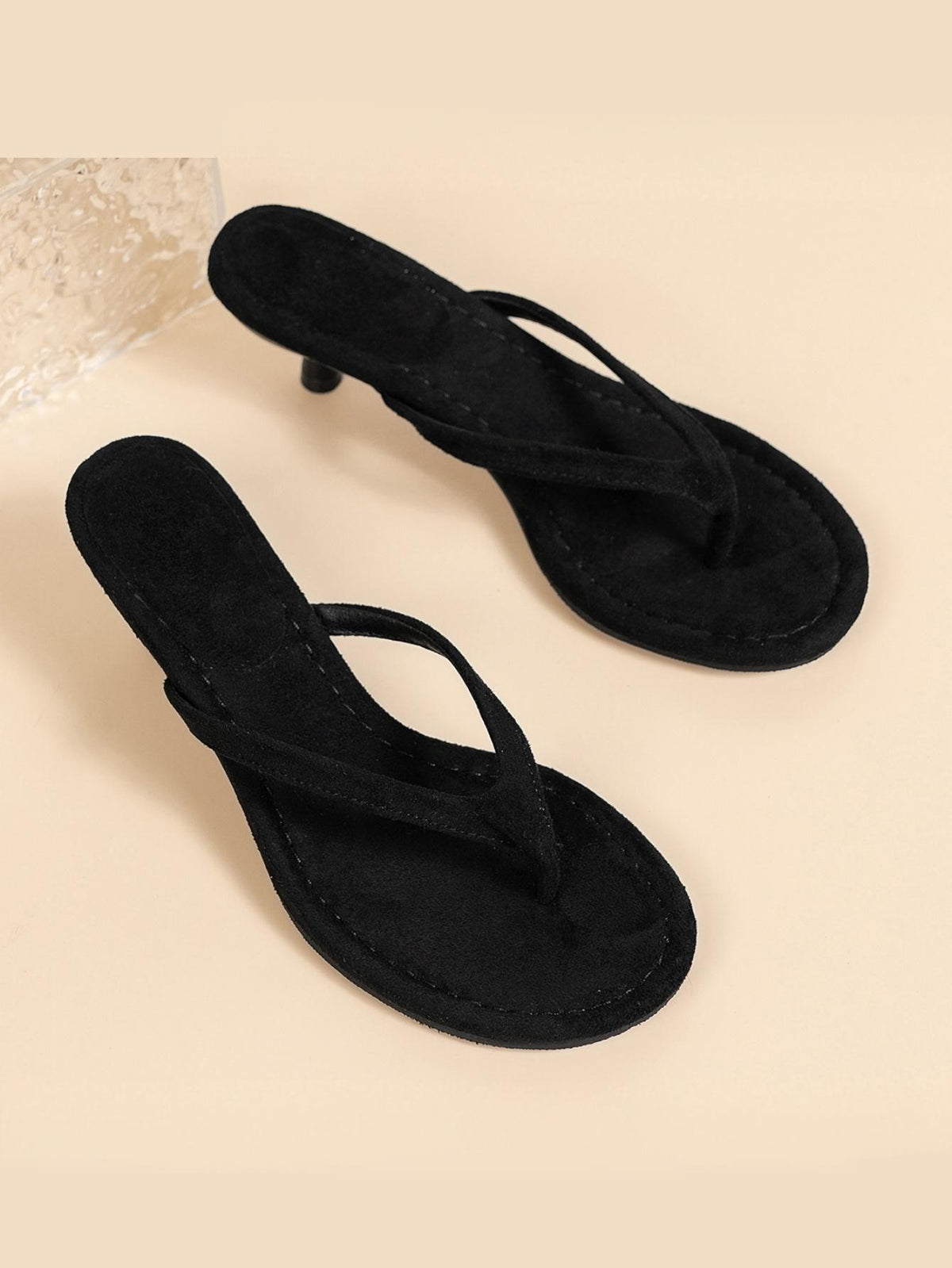 Simple And Stylish High-heeled Flip-flops